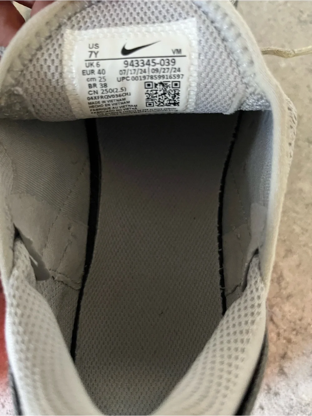 Nike Gray, Black and Red Air-Cushion Athletic Sneakers